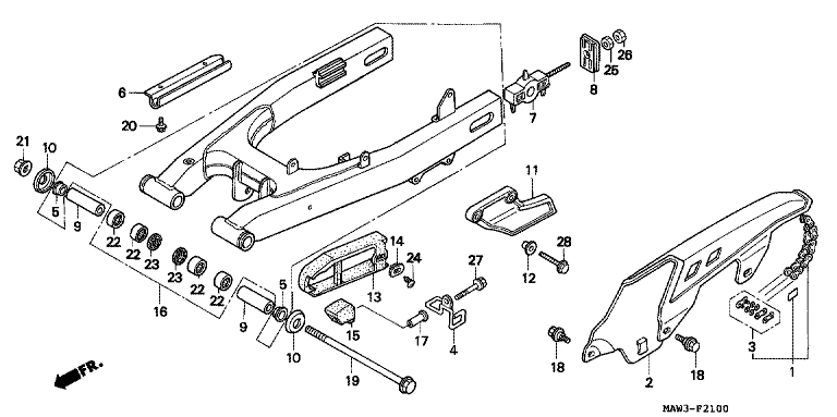 SWINGARM/CHAIN CASE