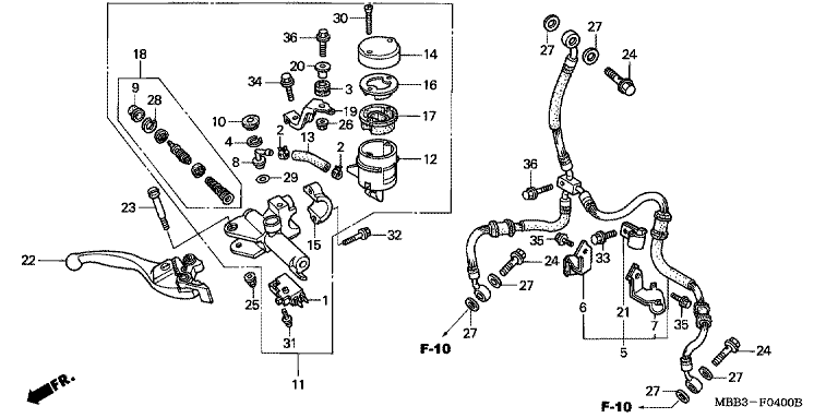 FR. BRAKE MASTER CYLINDER