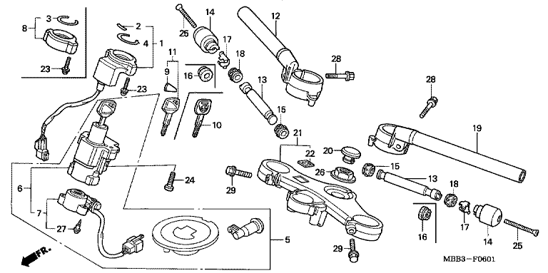 HANDLE BAR/TOP BRIDGE (1/2/3)