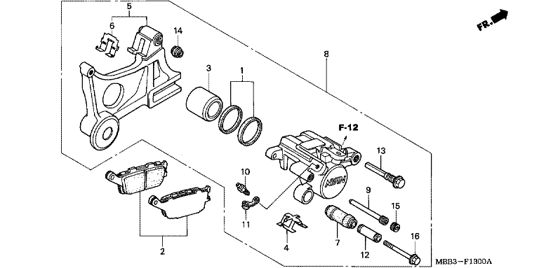 REAR BRAKE CALIPER