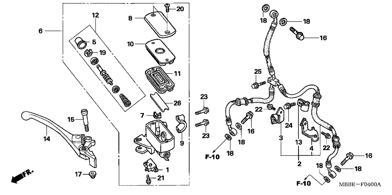FR. BRAKE MASTER CYLINDER