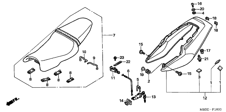 SEAT/REAR COWL