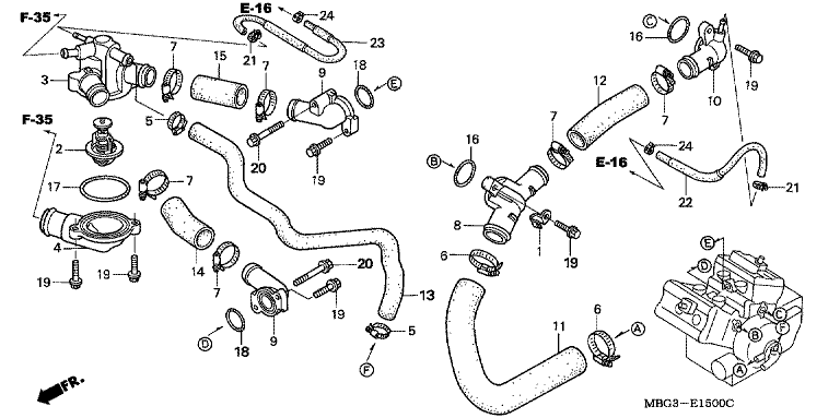 THERMOSTAT/WATER PIPE