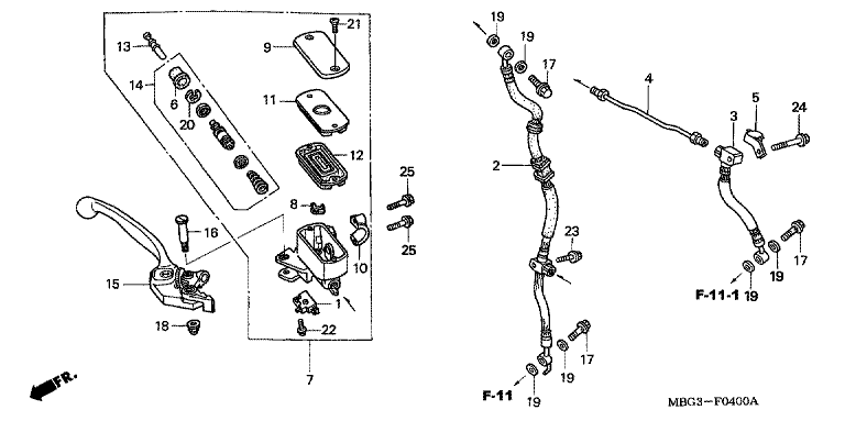 FR. BRAKE MASTER CYLINDER
