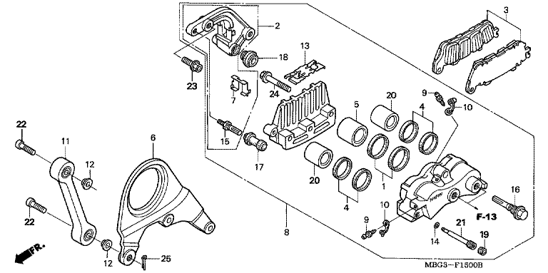 REAR BRAKE CALIPER