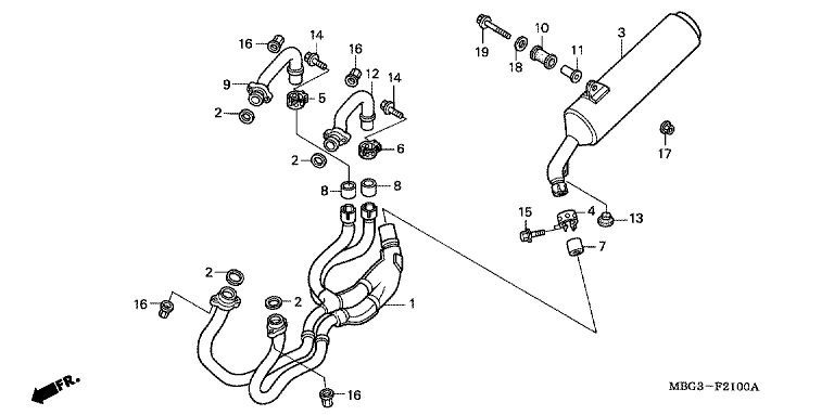 EXHAUST MUFFLER (VFR800FIW/X)