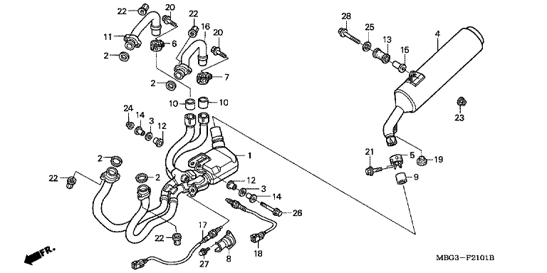 EXHAUST MUFFLER (VFR800FIY/1)
