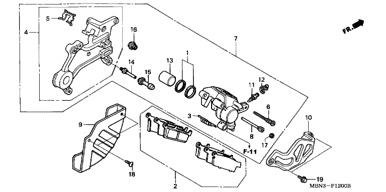 REAR BRAKE CALIPER