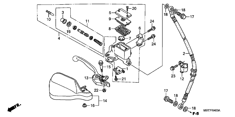 FR. BRAKE MASTER CYLINDER (XL1000V)