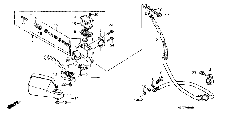 FR. BRAKE MASTER CYLINDER (XL1000VA)