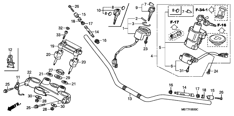 HANDLE BAR/TOP BRIDGE