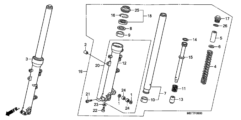 FRONT FORK (XL1000V)