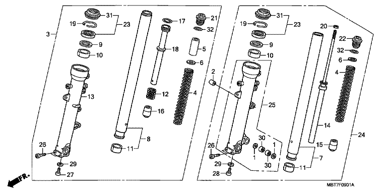 FRONT FORK (XL1000VA)