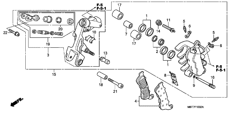 FRONT BRAKE CALIPER (L.)