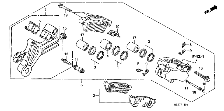 REAR BRAKE CALIPER (XL1000VA)