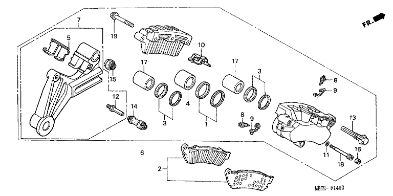 REAR BRAKE CALIPER
