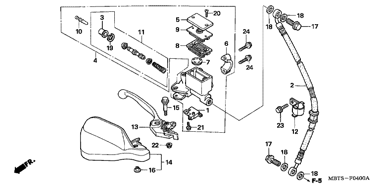FR. BRAKE MASTER CYLINDER (XL1000V)