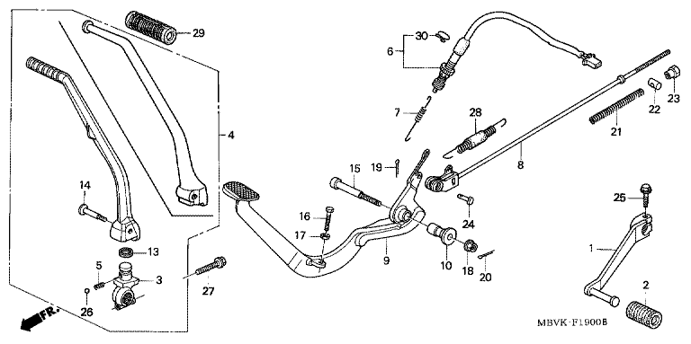 PEDAL/KICK STARTER ARM