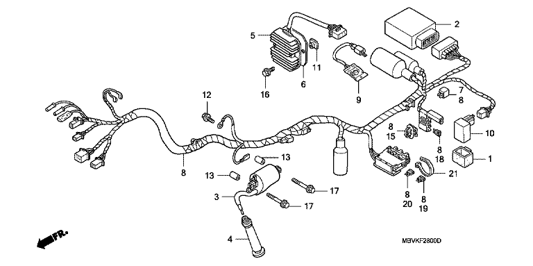 WIRE HARNESS/IGNITION COIL (CB400SS2)