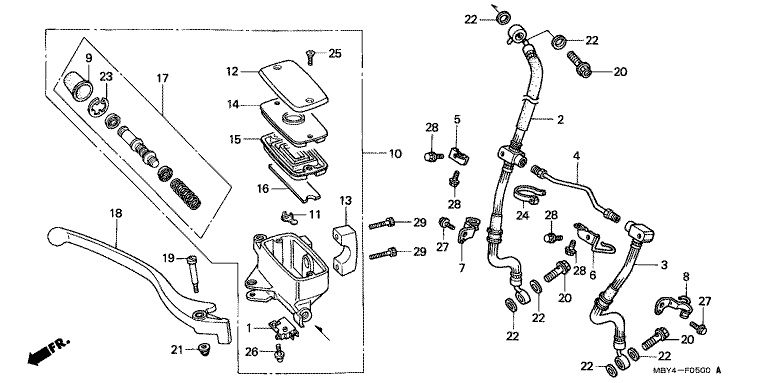 FR. BRAKE MASTER CYLINDER