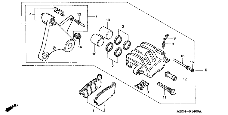 REAR BRAKE CALIPER
