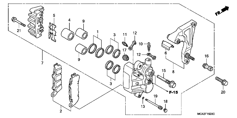 REAR BRAKE CALIPER