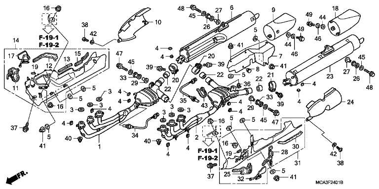 EXHAUST MUFFLER (6-E,EK,F,U,2ED) (7/8-EXCEPT BR)