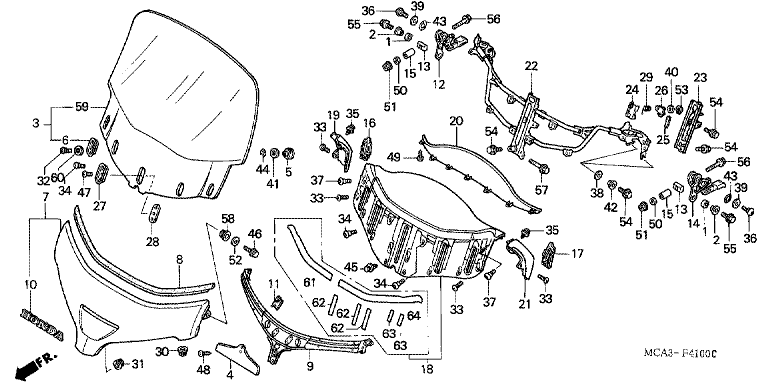 WINDSCREEN (GL1800A1/A2/A3)