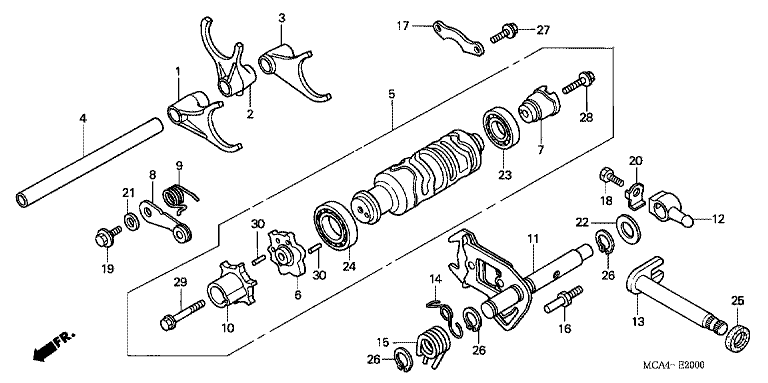 SHIFT DRUM/SHIFT FORK