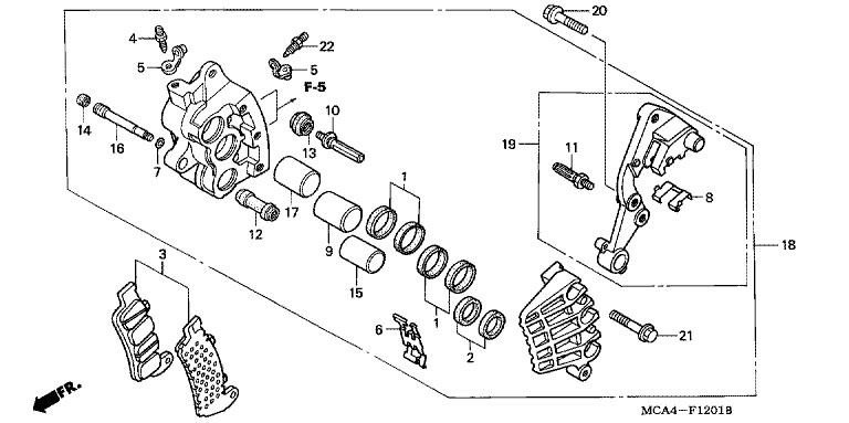 R. FRONT BRAKE CALIPER (GL1800A)