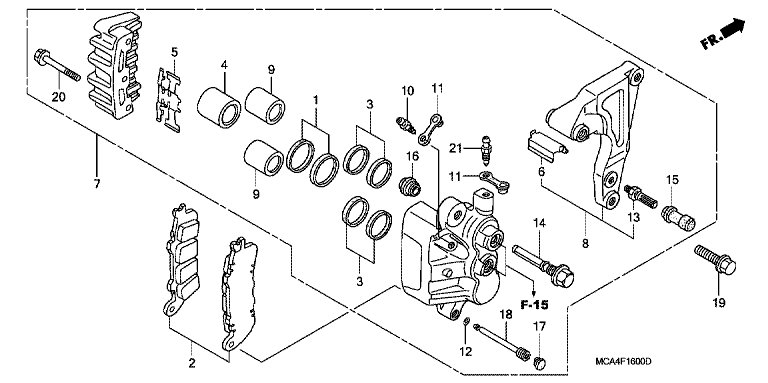 REAR BRAKE CALIPER