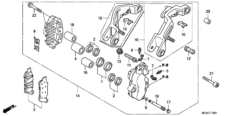 LEFT FRONT BRAKE CALIPER