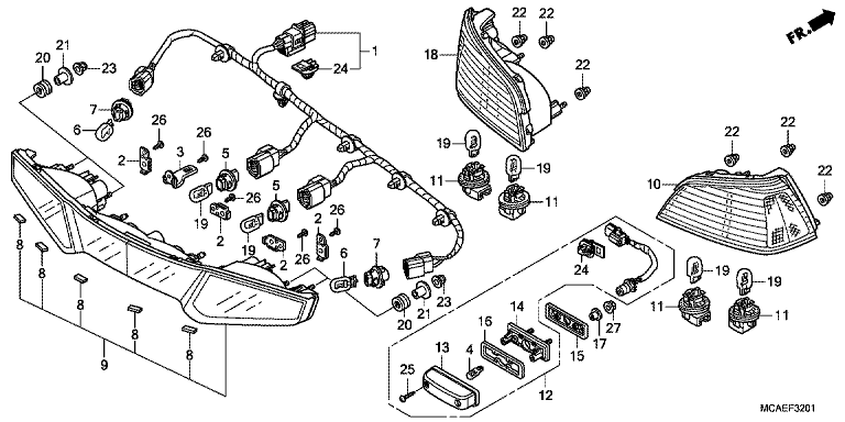 REAR COMBINATION LIGHT (GL1800C/D/E/F/G/H)