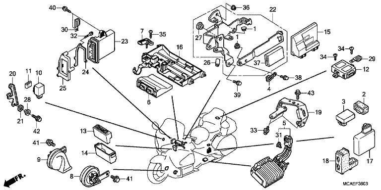 CONTROL UNIT (GL1800C/D/E/F/G) (AIRBAG)
