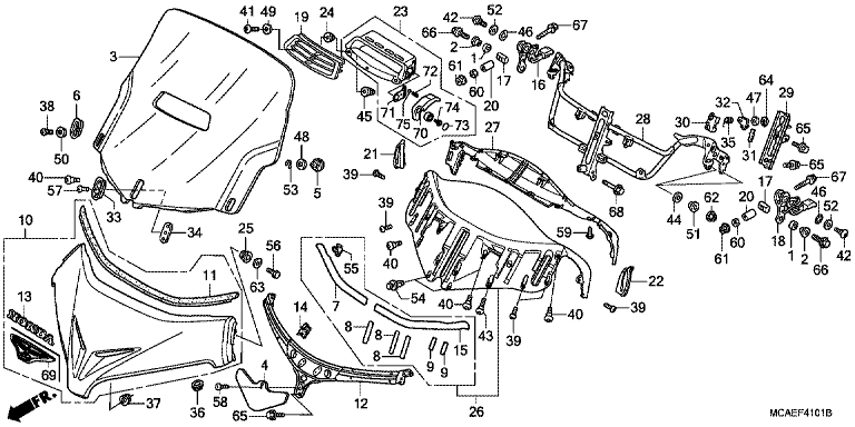 WINDSCREEN (GL1800C/D/E/F/G/H)