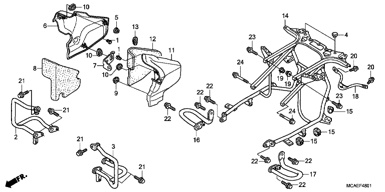 ENGINE GUARD (GL1800C/D/E/F/G/H)