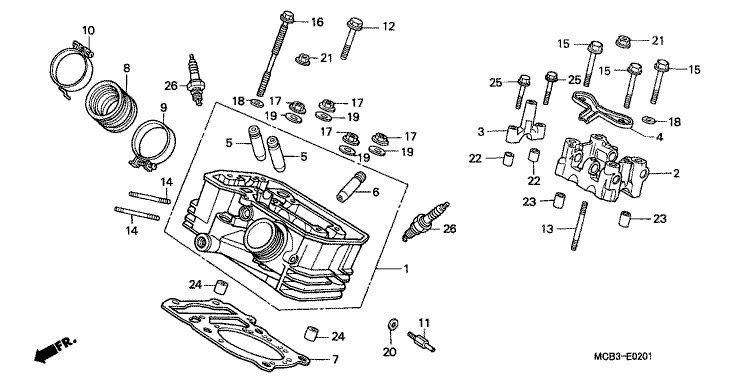 REAR CYLINDER HEAD