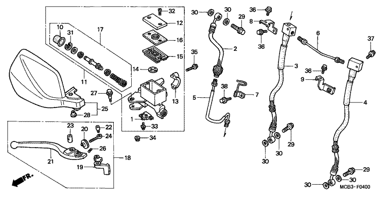 FR. BRAKE MASTER CYLINDER