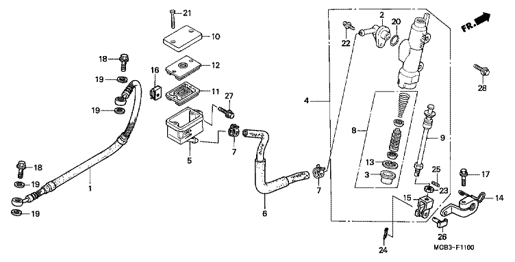 REAR BRAKE MASTER CYLINDER