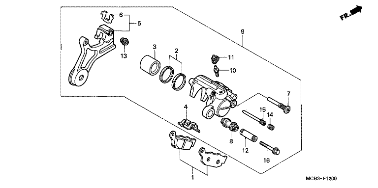 REAR BRAKE CALIPER