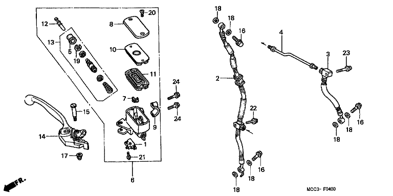 FR. BRAKE MASTER CYLINDER