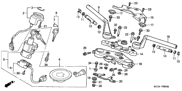HANDLE BAR/TOP BRIDGE