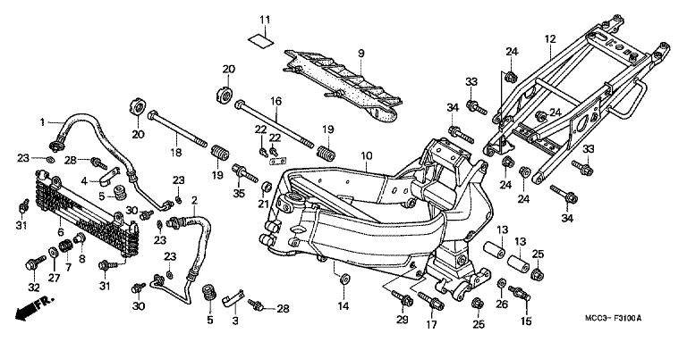 FRAME BODY/OIL COOLER