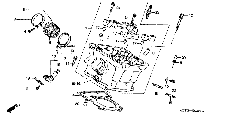 REAR CYLINDER HEAD
