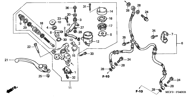 FR. BRAKE MASTER CYLINDER