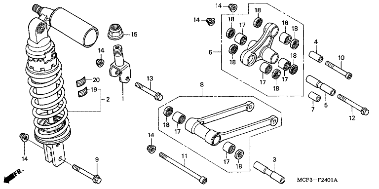 REAR CUSHION (VTR1000SP2/3/4/5/6)