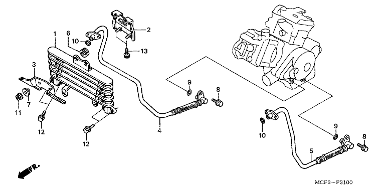 OIL COOLER (VTR1000SPY/1)