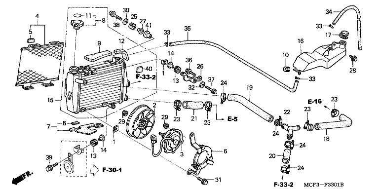 RADIATOR (R.) (VTR1000SP2/3/4/5/6)