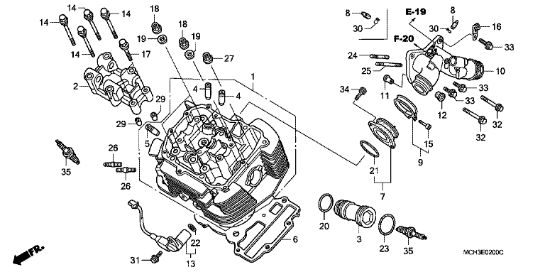 FRONT CYLINDER HEAD