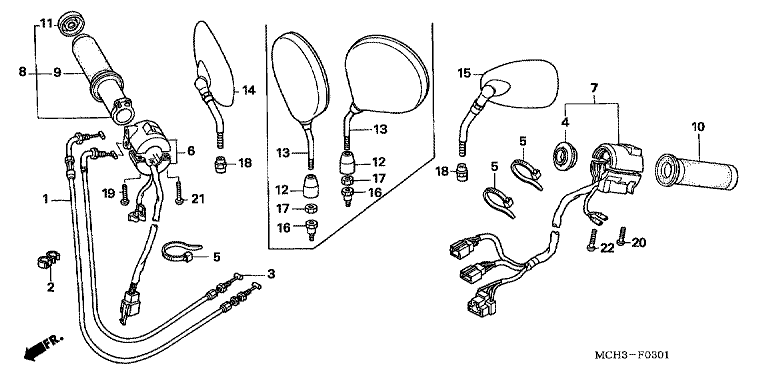 HANDLE SWITCH (VTX1800C15/6/7/8)